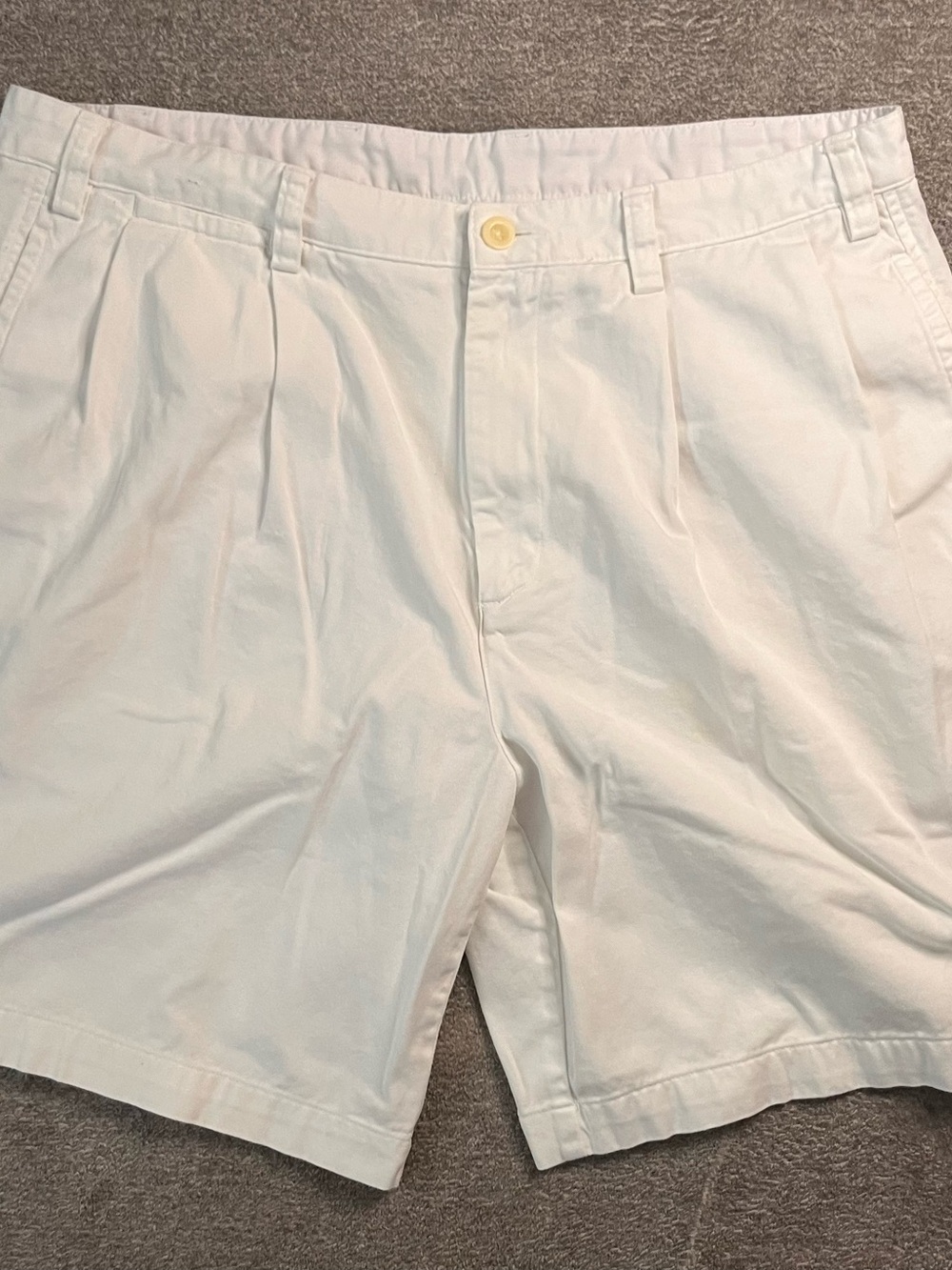 Nautica Men's white Chino shorts size 38 Preppy Golf 100% Cotton